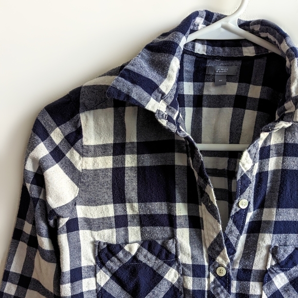 Aerie Plaid Flannel Lounge Sleep Romper - Picture 3 of 6